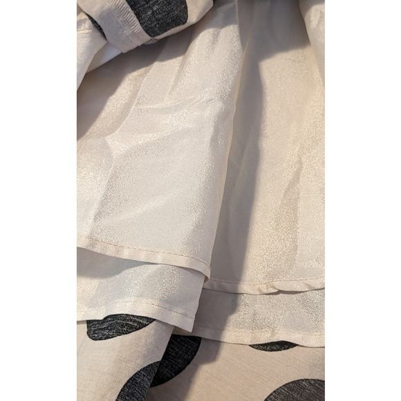 Jolie Moi Cream Black Polka Dot Fit and Flare Tie Back Dress Womens Sz 12 - Picture 8 of 11